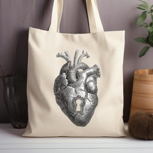 Anatomical heart tote bag - Etsy 日本