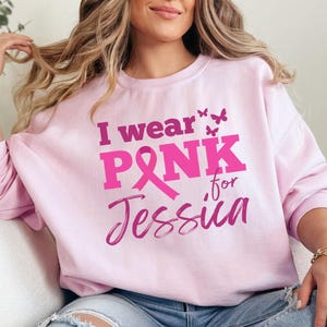 Custom Breast Cancer Support Sweatshirt: Awareness Crewneck