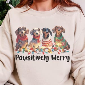 Weihnachten Hundeliebhaber Sweatshirt, Daschund Rundhalsausschnitt, Hunde Mama und Papa Urlaub Shirt