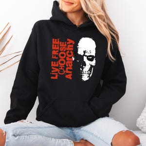 Sudadera con capucha para él Anarchy Meme Estilo vintage Camisas desquiciadas que van duras Sudadera con capucha Anarchy Ropa grunge Sudadera con capucha Gildan Política