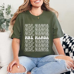 Personalisierte Name Braut Geschenk Zukünftige Mrs Custom Braut T-Shirt Verlobung T-Shirts Bella Canvas® Gerade verheiratet Bachelorette Schlaf T-Shirts