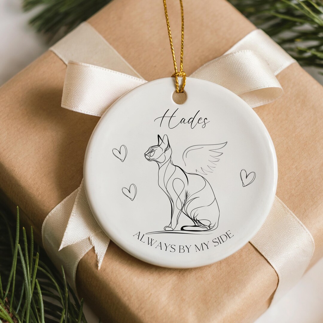 Personalized Cat Memorial Ornament, Pet Loss Sympathy Gift - Etsy