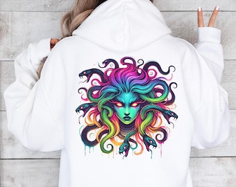 Medusa Head Feminist Shirt Gift for Her Greek Mythology Snake Medusa Gorgon Hoodie Gift for Mom Sister Oversized Hoodie Girls Will Be Girls