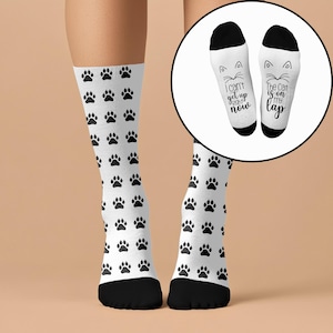 Custom Cat Lover Gift Photo Socks, Personalized Pet Picture Socks, Funny Pet Face Printed Socks, Dog Mom and Dad Customized Socks