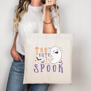 Halloween Süßes oder Saures Tasche, Ästhetische Canvas-Einkaufstasche, Partygeschenk Tasche, Kinder SpookySeason Candy Bag, Halloween-Geschenk
