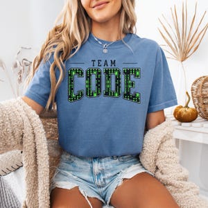 Computer Science Shirt, Coding Shirt, Teacher Team Shirts, Retro Binary Code Graphic Tee, Programming Teacher Gift
