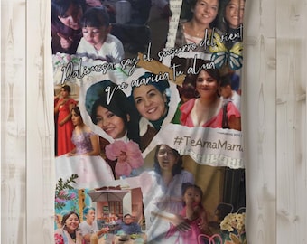 Personalized Memorial Photo Blanket, Custom Picture Collage Remembrance Blanket, Sympathy Gift for Loss of Loved One