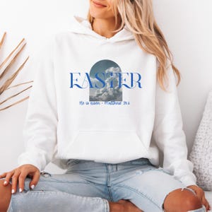 Easter Shirt Women Gift for Mom Easter Christian Sweatshirt Bible Verse Religious Jesus He is Risen Easter Hoodie Gift Shirt for Her