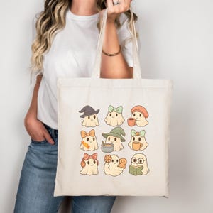 Halloween Süßes oder Saures Tasche, Ästhetische Canvas-Einkaufstasche, Partygeschenk Tasche, Kinder SpookySeason Candy Bag, Halloween-Geschenk