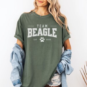 Personalized Dog Breed T-Shirt, Comfort Colors Shirt Gift for Dog Lovers, Custom Beagle Gift T Shirt, Dog Mom and Dad Present