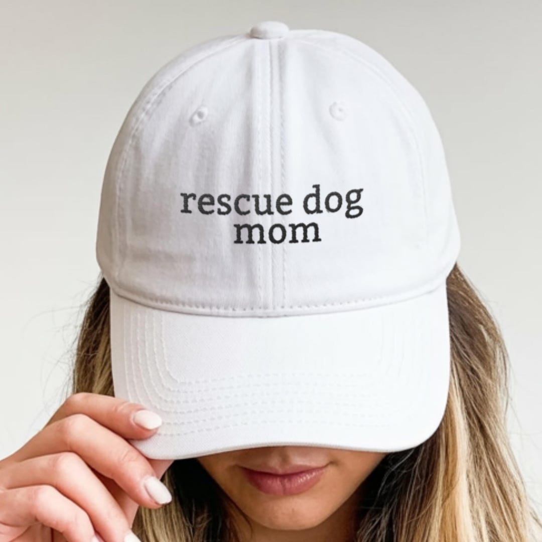 Rescue Dog Mom Dad Cap Embroidered, Dog Lover Hat, Adoption Gift - Etsy