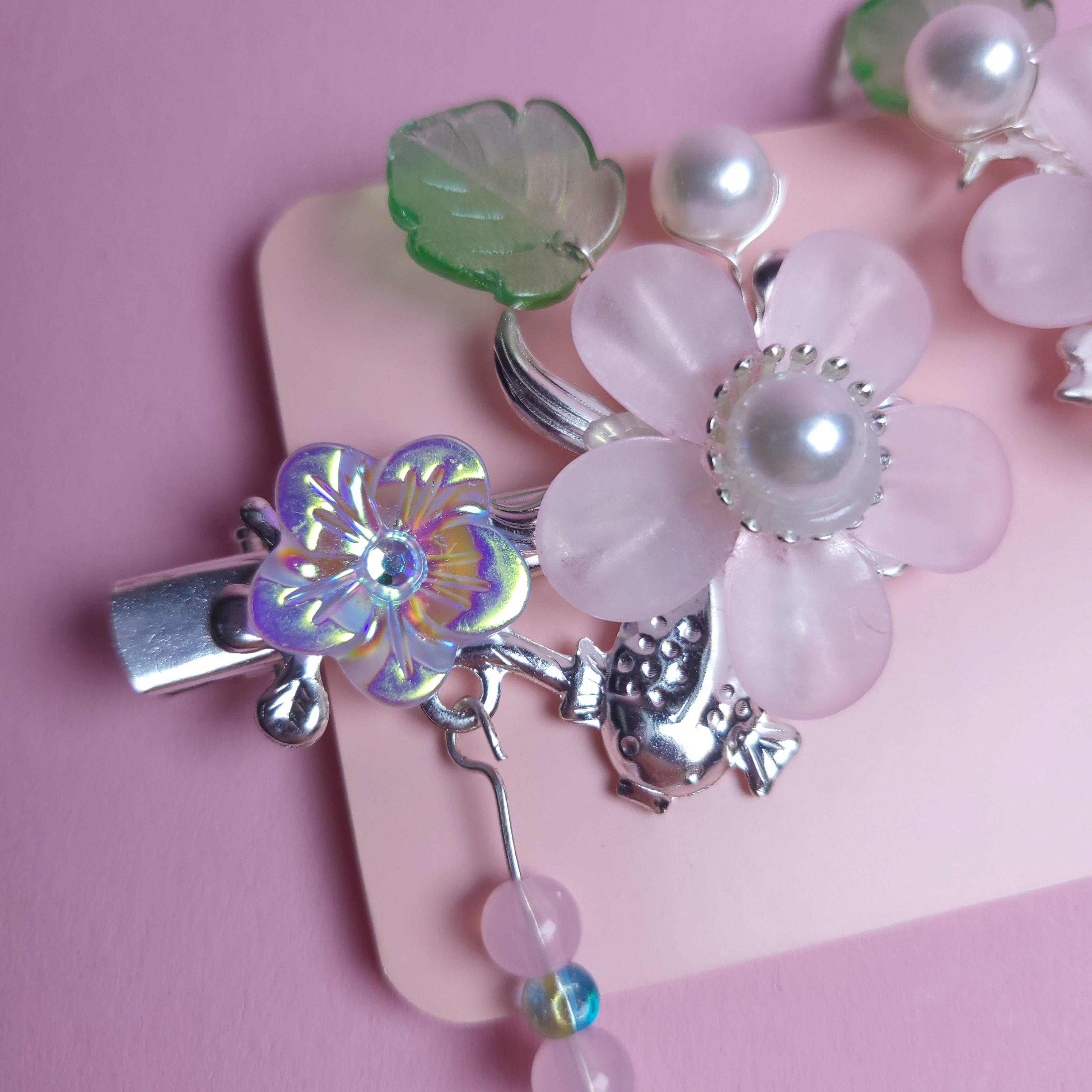 2 Stück Süße Plüsch Haarspangen - Quasten Haarnadeln Für Frauen & Mädchen