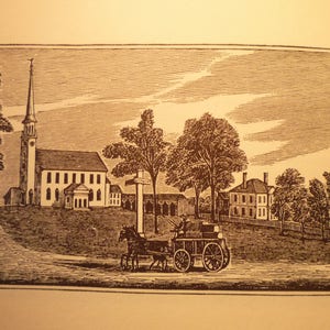 Groton Massachusetts Town Engravings 1964 - New England Antiquarian Society - framable gift town history