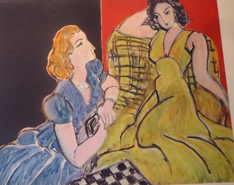 Matisse - The Conversation - art ephemera gift for art lovers modern art French framable  Two women talking the chat