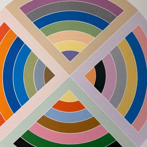 Frank Stella Sinjerli II, Published Lithograph 1970 Gift for modern art lover Minimalism Framable wall art