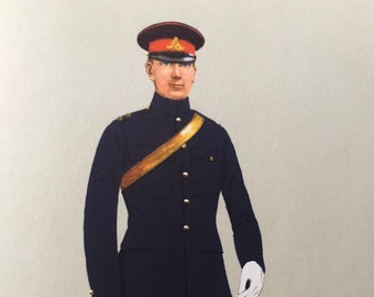 現代の将校 1965年 王立砲兵隊 イギリス軍制服 15 x 11インチ