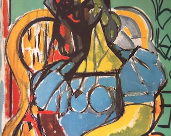 Édouard Pignon, Woman in Blue | Limited Edition 1946 Vintage Print | Wall Art