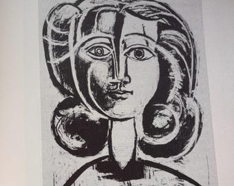 Picasso, Head of Girl state four | Vintage Print | From a series | mid century wall art | For framing