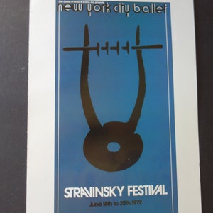 New York City Ballet - Stravinsky Festival zaprojektowany przez Donn Matus Plakat GICLEE reprodukcja prezent miłośnik tańca tancerz Różne rozmiary