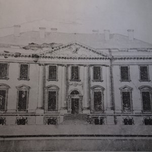 James Hoban The White House Tekening Over size print voor framing - 14 bij 12 inch cadeau voor architect History of Architecture