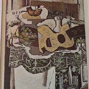 Georges Braque The Mantlepiece with Guitar Fine Art print Paris School framable print for art lovers 20th century