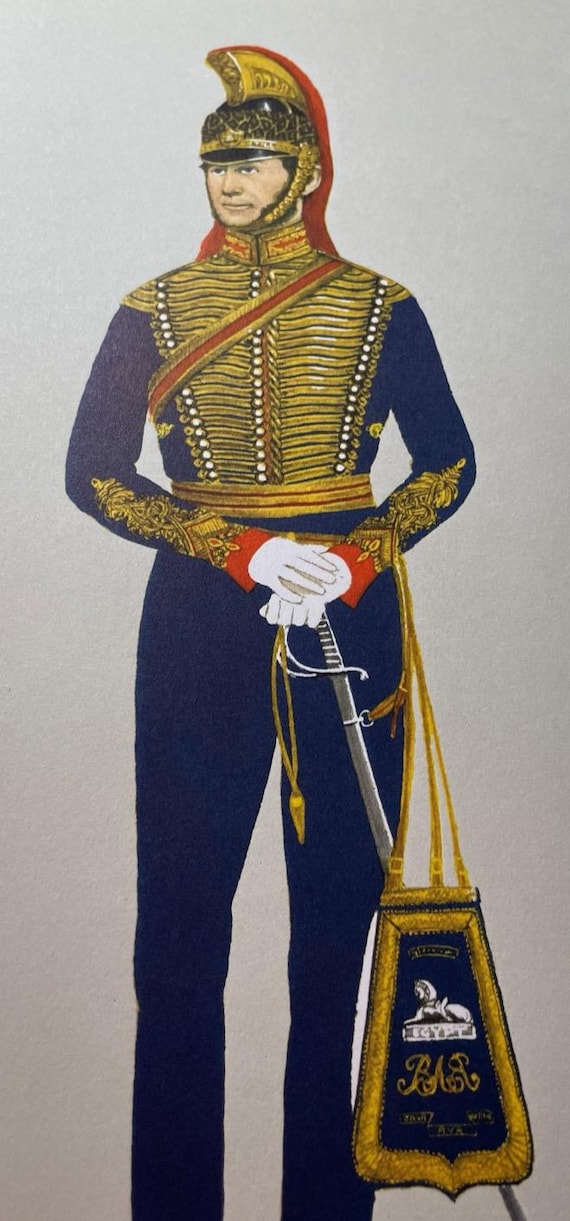 ベンガル騎馬砲兵隊将校 1846 英国軍服。P H スミザートン東インド会社