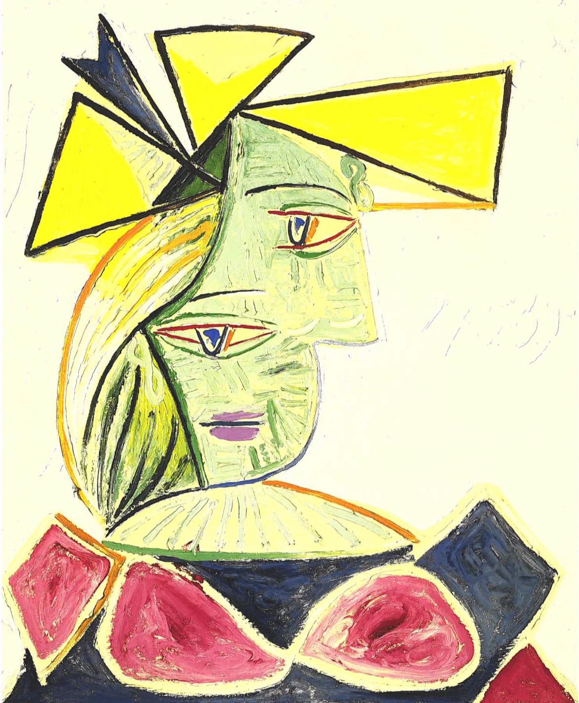 Vintage 1995 Picasso Woman with a Yellow Hat Spadem Shirt | eBay