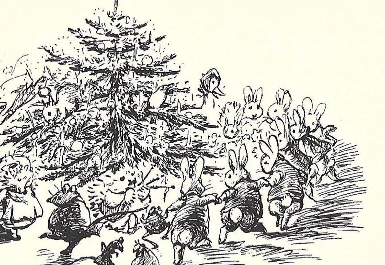 Beatrix Potter Peter Rabbit and Friends at Christmas Tree | Design for ...