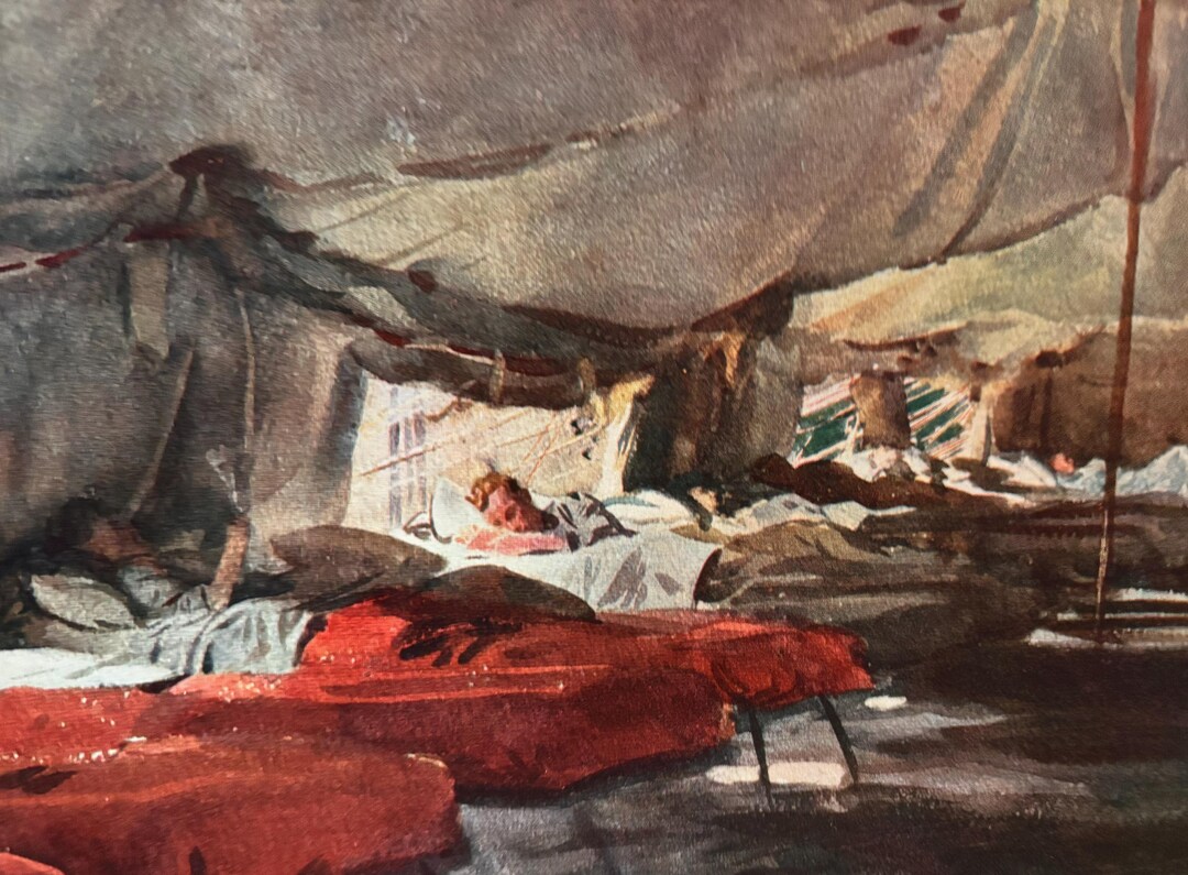 John Singer Sargent, Interior of Hospital Trent | Vintage 1930 Tip in ...