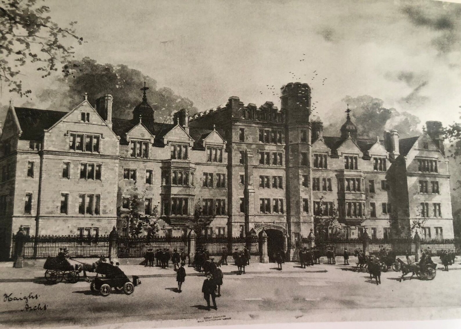 Yale Haight Sheffield Dorm by Charles Coolidge Gothic Revival Style ...