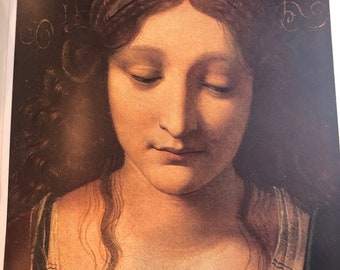 Renaissance Portrait by Boltraffio | Head of Madonna | Tip in print | Detail | Framable Wall Art