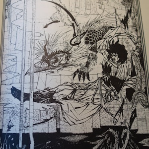King Arthur and the Questing Beast Aubrey Beardsley  Giclee Fine Art print Line block Art Nouveau 8.5 by 11 size