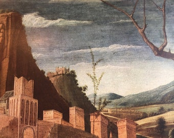 Landscape by Andrea Mantegna | Italian Renaissance | Tip in print | Framable Wall Art | Detail of Agony in the Garden | For art lovers