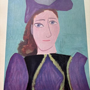Picasso Portrait of D M Limited Edition Original Lithograph Cubist Abstracted Portrait Great composition | Mid Century Modern | Wall Art