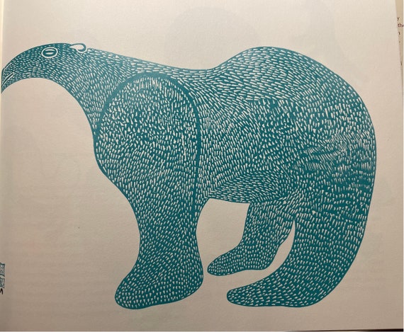 Inuit Art Large Polar Bear by Lucy Qinnuayuak Signed in Plate Stone Cut  Eskimo World Original Published Lithograph Wall Art -  Canada