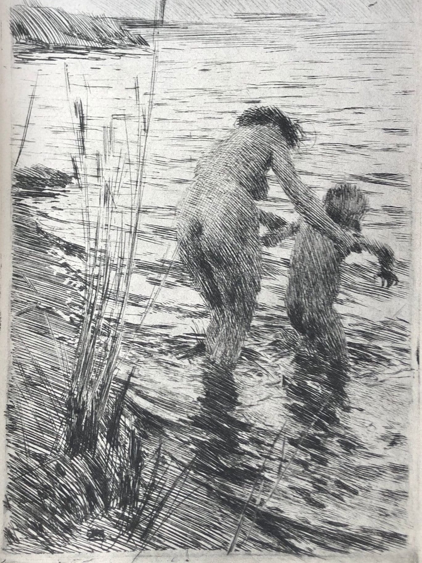Reproduction Tableau Anders Zorn – Zorn Et Sa Femme, Gravure 1890, Toile 40x50 Pouces