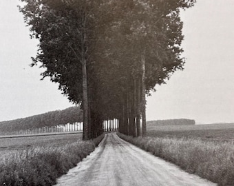 Henri Cartier-Bresson | Brie France | Noir et blanc | Lithographie publiée vintage | Prêt à encadrer | Art mural