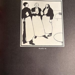 Aubrey Beardsley, Garcon de Cafe - cromolitografia de bloco de linha do The Yellow Book - Art Nouveau adequada para emoldurar os amantes da arte