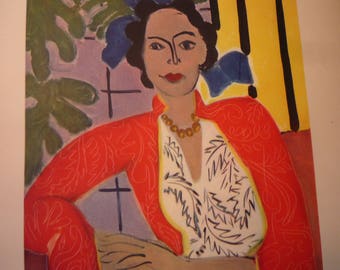 Matisse The Necklace Giclee print 8 by 10 inch art ephemera gift for art lovers modern art French framable print only or matted