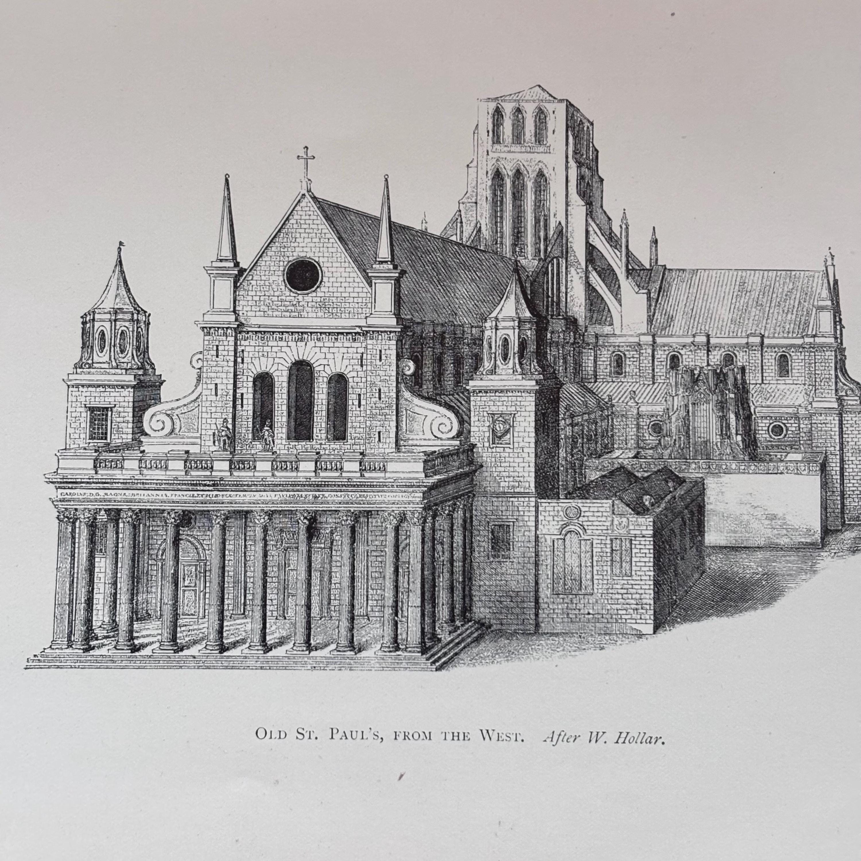 Old St. Pauls Cathedral London View From the West | 1904 Published
