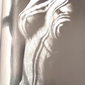 Man Ray, Striped Torso | Original Published Lithograph | Dramatic Mid Century Modern | Ready to Frame Wall Art.