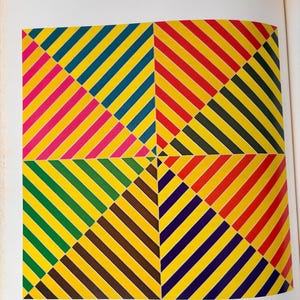 Frank Stella Sidi Ifni, Published Lithograph 1970 Gift for modern art lover Minimalism Framable wall art