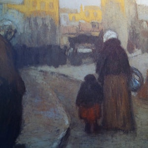 Picasso Street Scene Paris from 1900 Vintage Poster 1980 edition print 11.5 by 16 large poster original Simple Life in early times