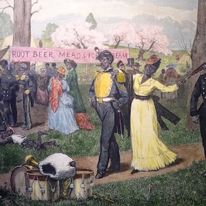 Negro Militia GICLEE print Fairmount Park Philadelphia - African American history published color illustration 19th century print