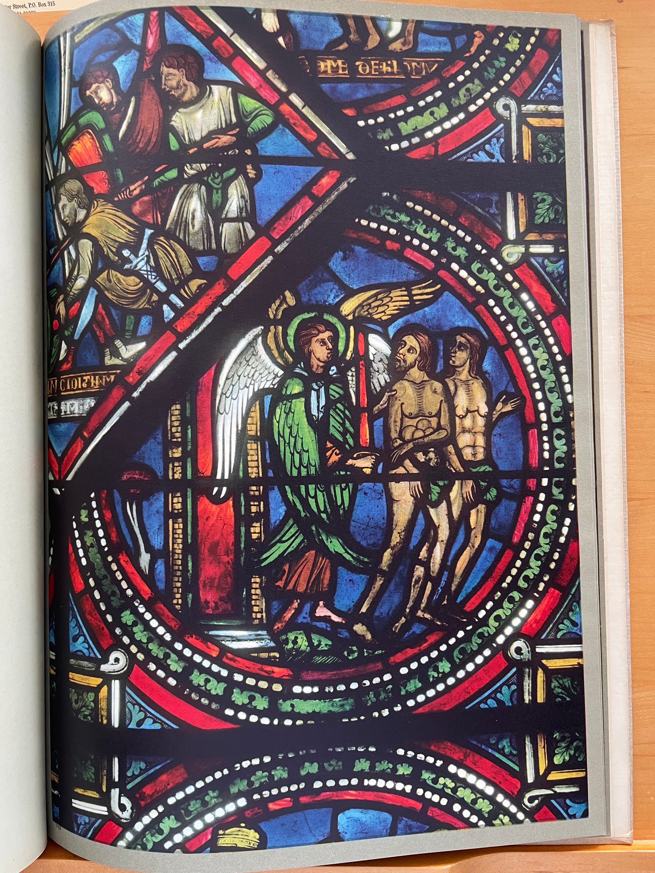 1947 アダムとイブのステンドグラスの窓 サンス大聖堂 オリジナル