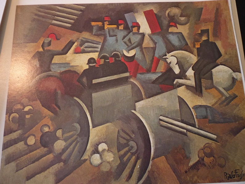 Roger de La Fresnaye Artillery Cubist Art ephemera Paris 1943 gift for art lovers framable French school of art early 20th century image 3