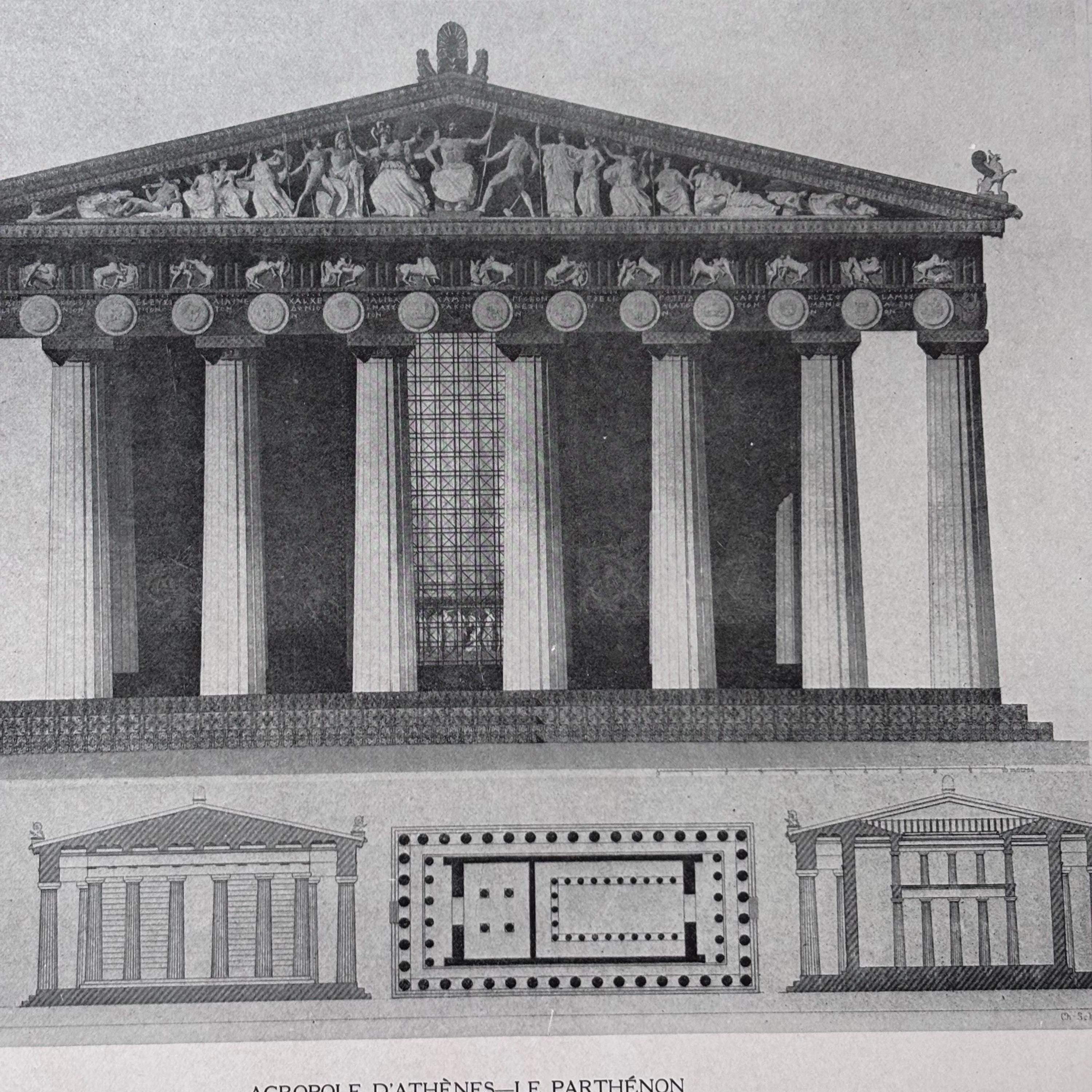 Athens Element 1923 Acropolis of Athens, the Parthenon | Architectural Elements by D ...