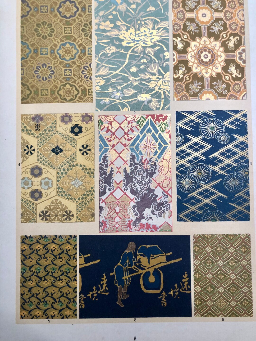 1900 Japanese Style | Original Antique Fabric Pattern ...