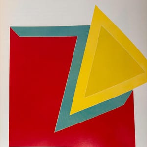 Frank Stella Moultonboro III, Published Lithograph 1970 Gift for modern art lover Minimalism Framable wall art