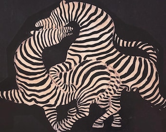 Victor Vasarely, Zebras | Original veröffentlichte Lithographie | Op-Art | Moderne Wandkunst